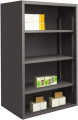 Durham - 3 Shelves, 4,950 Lb Capacity, Closed Shelving System - 60" Wide x 24" Deep x 60" High, Gray - USA Tool & Supply