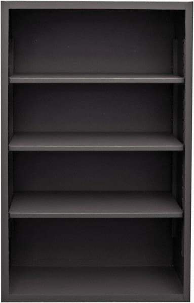 Durham - 3 Shelves, 5,700 Lb Capacity, Closed Shelving System - 36" Wide x 24" Deep x 60" High, Gray - USA Tool & Supply