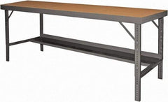 Durham - 72 Wide x 30" Deep x 26" High, Steel Workbench - Folding Legs, Gray - USA Tool & Supply
