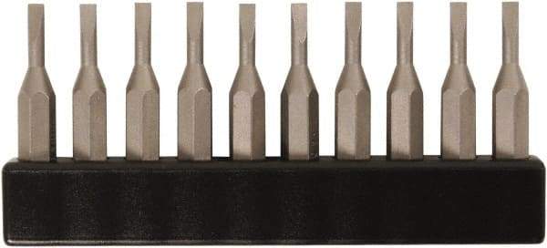 Wiha - 1.8mm Blade, 5/32" Drive Slotted Screwdriver Bit - 1-7/64" OAL - USA Tool & Supply