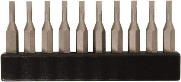 Wiha - 0.8mm Blade, 5/32" Drive Slotted Screwdriver Bit - 1-7/64" OAL - USA Tool & Supply