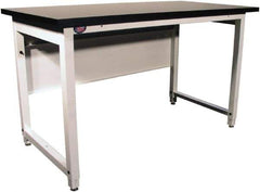 Proline - 60 Wide x 30" Deep x 40" High, Chem-Guard Workbench - Adjustable Height Legs, White - USA Tool & Supply
