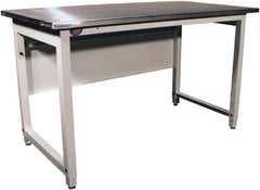 Proline - 60 Wide x 30" Deep x 40" High, Stainless Steel Workbench - Adjustable Height Legs, Light Gray - USA Tool & Supply