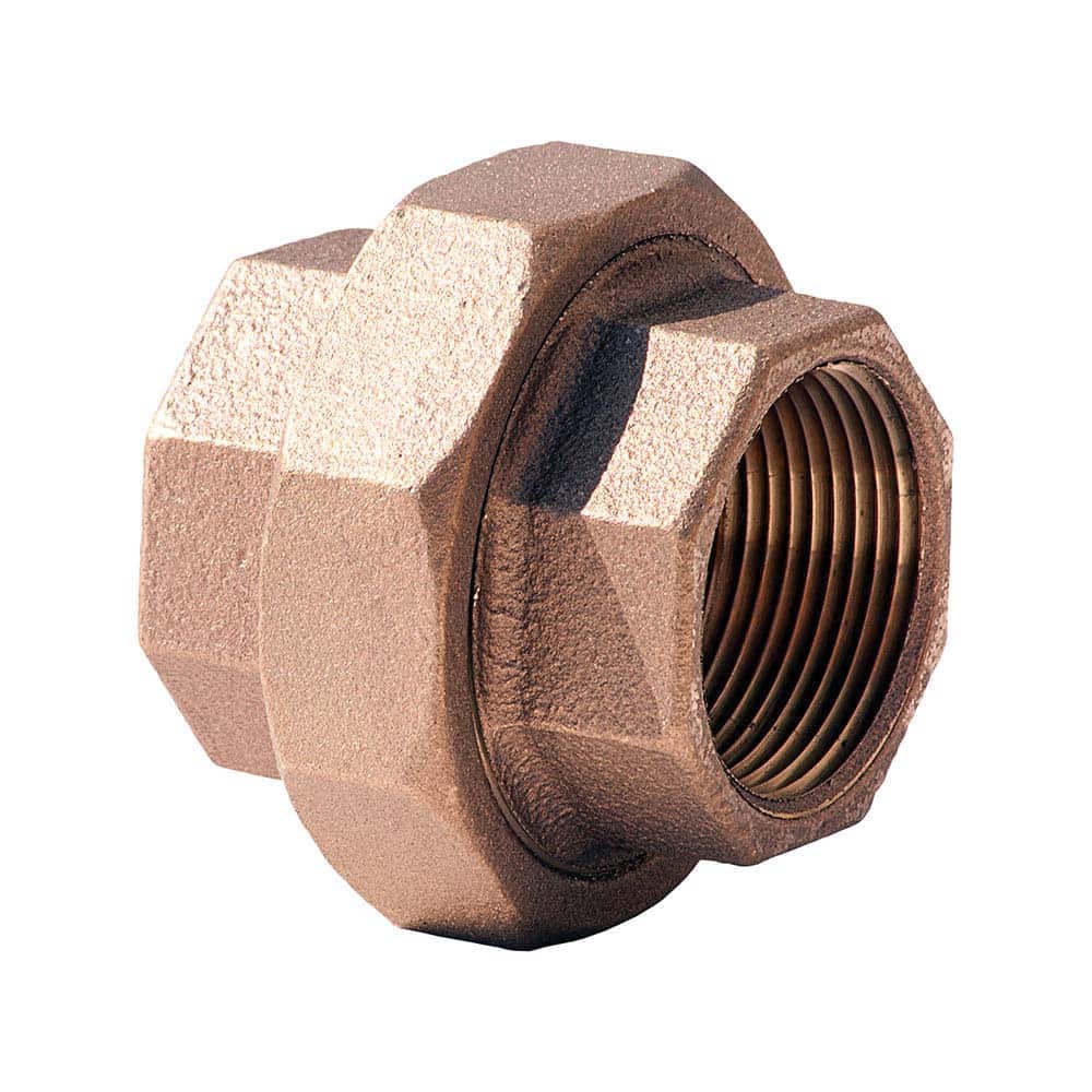 Merit Brass - Brass & Chrome Pipe Fittings Type: Union Fitting Size: 3/8 - USA Tool & Supply