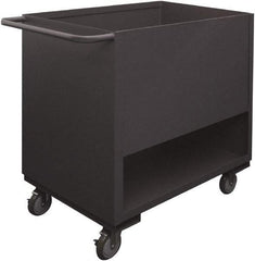 Durham - 1,200 Lb Capacity, 1 Shelf, 4-Sided Steel Stock Truck - 30" Long x 48" Wide x 41-1/4" High, Phenolic Wheels - USA Tool & Supply