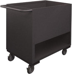 Durham - 1,200 Lb Capacity, 1 Shelf, 4-Sided Steel Stock Truck - 24" Long x 48" Wide x 40" High, Phenolic Wheels - USA Tool & Supply