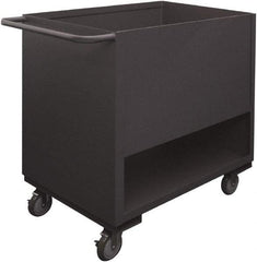 Durham - 1,200 Lb Capacity, 1 Shelf, 4-Sided Steel Stock Truck - 24" Long x 36" Wide x 40" High, Phenolic Wheels - USA Tool & Supply