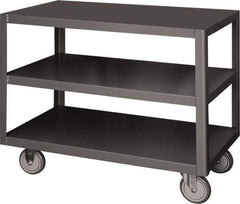Durham - Mobile Table - Steel, Fixed Leg, Gray, 72" Long x 36" Deep x 30-1/4" High - USA Tool & Supply