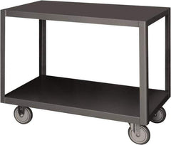 Durham - Mobile Table - Steel, Fixed Leg, Gray, 48" Long x 30" Deep x 30-1/4" High - USA Tool & Supply
