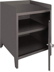 Durham - 1 Shelf Locking Storage Cabinet - Steel, 24" Wide x 24" Deep x 35-1/2" High, Gray - USA Tool & Supply