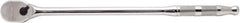 Proto - 1/2" Drive Pear Head Ratchet - Full Polish Chrome Finish, 18" OAL, 90 Gear Teeth, Long Handle, Reversible Head - USA Tool & Supply