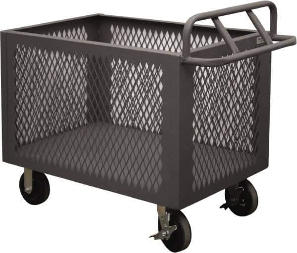 Durham - 2,000 Lb Load Capacity, Steel Box Truck - 48" Wide x 30" Long x 29-1/2" High, Gray - USA Tool & Supply