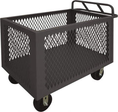 Durham - 2,000 Lb Load Capacity, Steel Box Truck - 36" Wide x 24" Long x 29-1/2" High, Gray - USA Tool & Supply