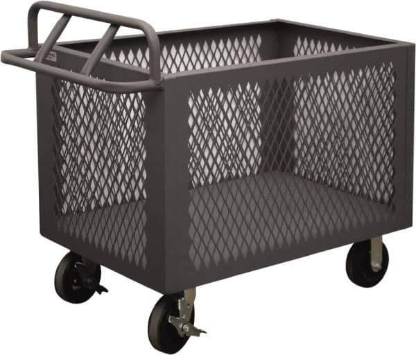 Durham - 2,000 Lb Load Capacity, Steel Box Truck - 48" Wide x 24" Long x 29-1/2" High, Gray - USA Tool & Supply
