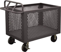 Durham - 2,000 Lb Load Capacity, Steel Box Truck - 48" Wide x 24" Long x 29-1/2" High, Gray - USA Tool & Supply