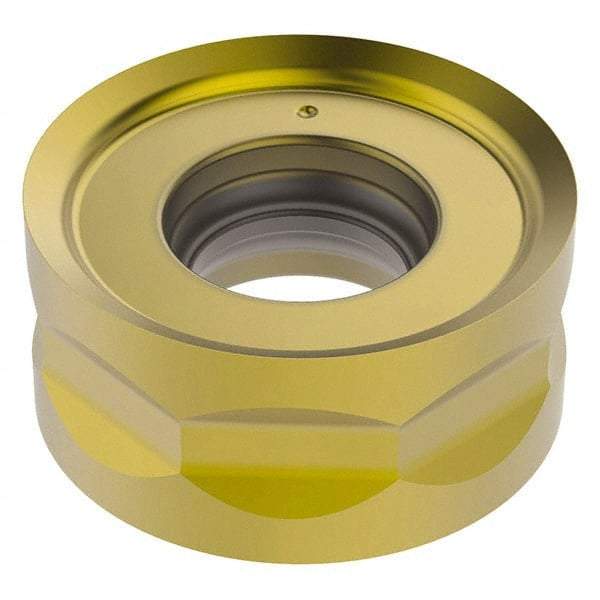 Seco - RNMU1204M0 ME10 Grade F40M Carbide Milling Insert - TiAIN/TiN Finish, 3/16" Thick, 12mm Inscribed Circle, 6mm Corner Radius - USA Tool & Supply
