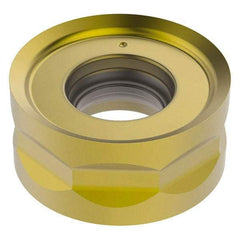 Seco - RNMU1204M0 ME10 Grade F40M Carbide Milling Insert - TiAIN/TiN Finish, 3/16" Thick, 12mm Inscribed Circle, 6mm Corner Radius - USA Tool & Supply