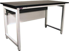 Proline - 60 Wide x 30" Deep x 40" High, Epoxy Resin Workbench - Adjustable Height Legs, White - USA Tool & Supply