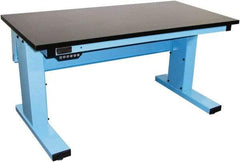 Proline - 60 Wide x 30" Deep x 42-1/2" High, Epoxy Resin Workbench - Adjustable Height Legs, Light Beige - USA Tool & Supply