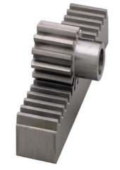 Boston Gear - 1/2" Face Width, 4 Feet Long, 1/2" Thick Steel Gear Rack - 16 Pitch - USA Tool & Supply