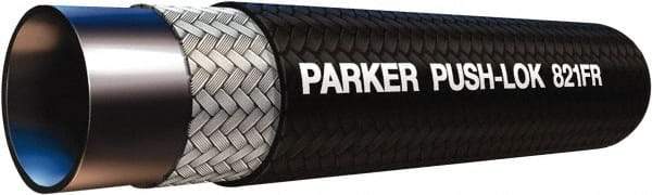 Parker - 1/4" ID x 1/2" OD CTL Push-on Air Hose - 350 Working psi, -40 to 212°F, Black - USA Tool & Supply