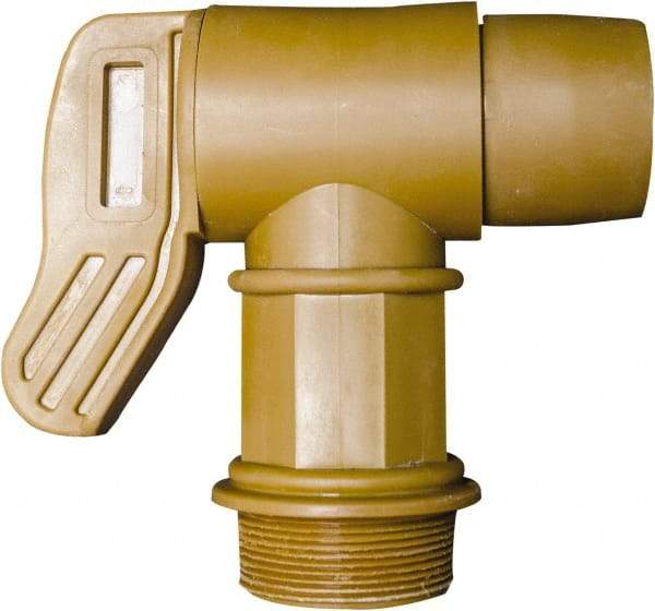 Detco - 2" NPT Plastic Rigid Drum Faucet - No Arrester, Manual Closing, 5" Long Extension - USA Tool & Supply