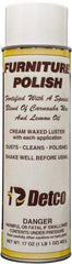 Detco - 20 fl oz Aerosol Furniture Polish - Lemon Scented, Aerosol Can Container - USA Tool & Supply