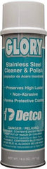 Detco - 20 fl oz Aerosol Stainless Steel Cleaner & Polish - Lemon Scented, Aerosol Can Container - USA Tool & Supply