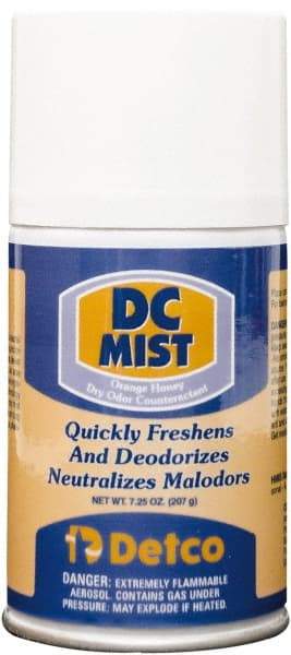 Detco - 7 oz Air Freshener Dispenser Refill - Orange-Honey, Compatible with EQD004 - USA Tool & Supply