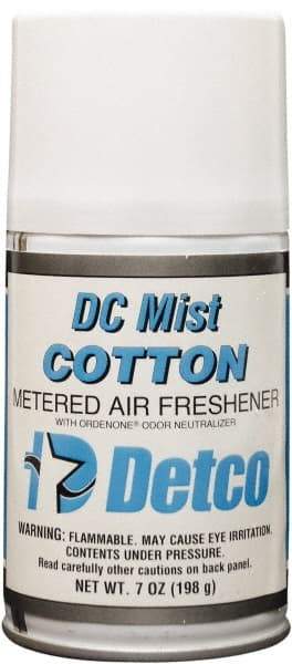 Detco - 7 oz Air Freshener Dispenser Refill - Cotton, Compatible with EQD004 - USA Tool & Supply
