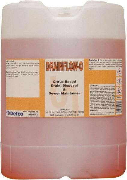 Detco - 5 Gal Liquid Drain Cleaner - Citrus Scent, Drum - USA Tool & Supply