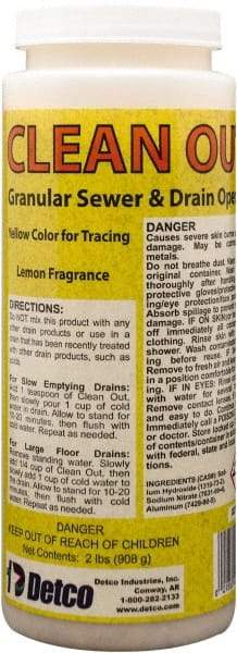 Detco - 2 Lb Granular Drain Opener - Lemon Scent, Can - USA Tool & Supply