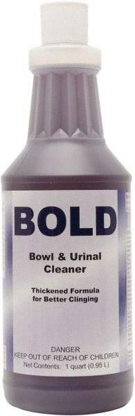 Detco - 32 oz Bottle Liquid Toilet Bowl Cleaner - Unscented Scent, Toilet Bowl - USA Tool & Supply