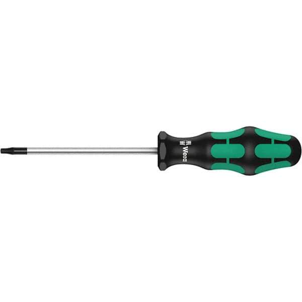 Wera - T20 Tamper Resistant Torx Driver - 12" Blade Length, 16-17/32" OAL, Ergonomic Handle, Chrome Plated Steel - USA Tool & Supply