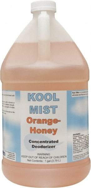 Detco - 1 Gal Bottle Deodorizer - Liquid, Orange-Honey Scent, Concentrated, Environmentally Safe - USA Tool & Supply
