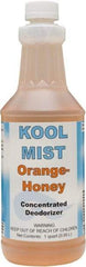 Detco - 32 oz Bottle Deodorizer - Liquid, Orange-Honey Scent, Concentrated, Environmentally Safe - USA Tool & Supply