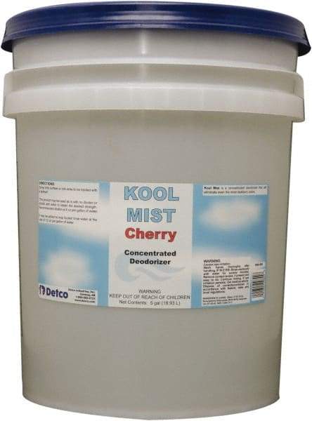 Detco - 5 Gal Pail Deodorizer - Liquid, Cherry Scent, Concentrated, Environmentally Safe - USA Tool & Supply
