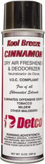 Detco - 20 oz Aerosol Can Deodorizer - Aerosol, Cinnamon Scent, Environmentally Safe - USA Tool & Supply