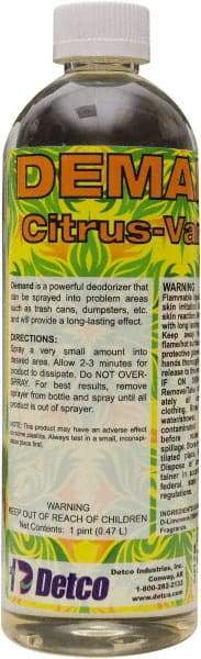 Detco - 16 oz Bottle Deodorizer - Liquid, Citrus-Vanilla Scent - USA Tool & Supply
