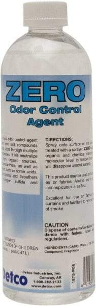 Detco - 16 oz Bottle Deodorizer - Liquid, Unscented, Environmentally Safe - USA Tool & Supply