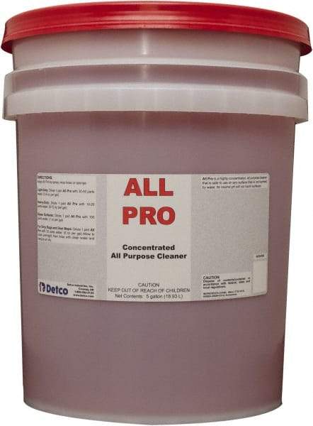 Detco - 5 Gal Bucket All-Purpose Cleaner - Liquid, Neutral Cleaner, Citrus - USA Tool & Supply