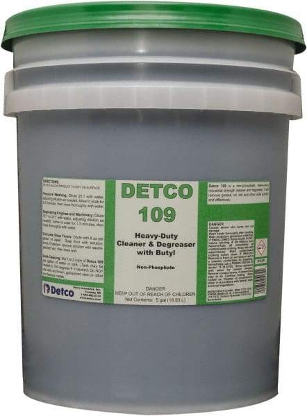 Detco - 5 Gal Bucket Cleaner/Degreaser - Liquid, Butyl-Based, Unscented - USA Tool & Supply