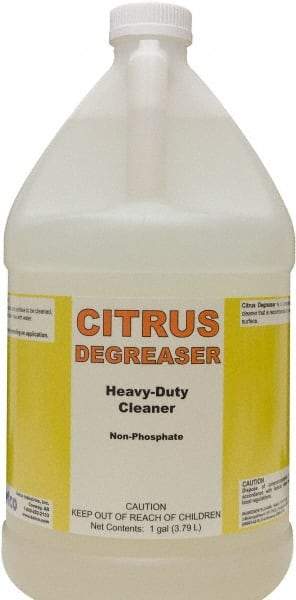 Detco - 1 Gal Bottle Cleaner/Degreaser - Liquid, Butyl-Based, Citrus - USA Tool & Supply