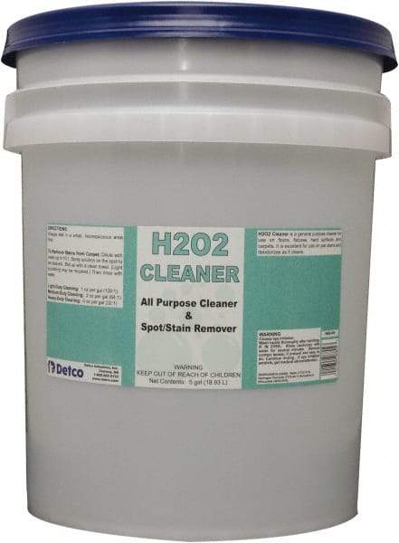 Detco - 5 Gal Bucket All-Purpose Cleaner - Liquid, Peroxide, Unscented - USA Tool & Supply