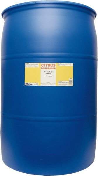 Detco - 55 Gal Drum Cleaner/Degreaser - Liquid, Butyl-Based, Citrus - USA Tool & Supply