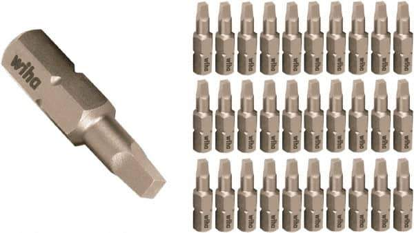 Wiha - 1/4" Drive, #3 Insert Screwdriver Bit - 25mm OAL - USA Tool & Supply