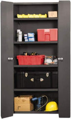 Durham - 4 Shelf Locking Storage Cabinet - Steel, 36" Wide x 20" Deep x 84" High, Gray - USA Tool & Supply