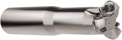 Seco - 1-1/4" Cutting Diam, 1" Shank Diam, 6mm Max Depth of Cut, Weldon Indexable Copy End Mill - 3 Inserts, RNMU12.. Insert, R217.28 Toolholder, Steel, Through Coolant - USA Tool & Supply