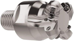Seco - 32mm Cutting Diam, 16mm Shank Diam, 6mm Max Depth of Cut, Combimaster Indexable Copy End Mill - 3 Inserts, RNMU12.. Insert, R217.28 Toolholder, Steel, Through Coolant - USA Tool & Supply