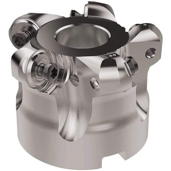 Seco - 2" Cut Diam, 6mm Max Depth, 3/4" Arbor Hole, 5 Inserts, RNMU12.. Insert Style, Indexable Copy Face Mill - R220.28 Cutter Style, 12,500 Max RPM, 1-1/2 High, Through Coolant, Series R220 - USA Tool & Supply